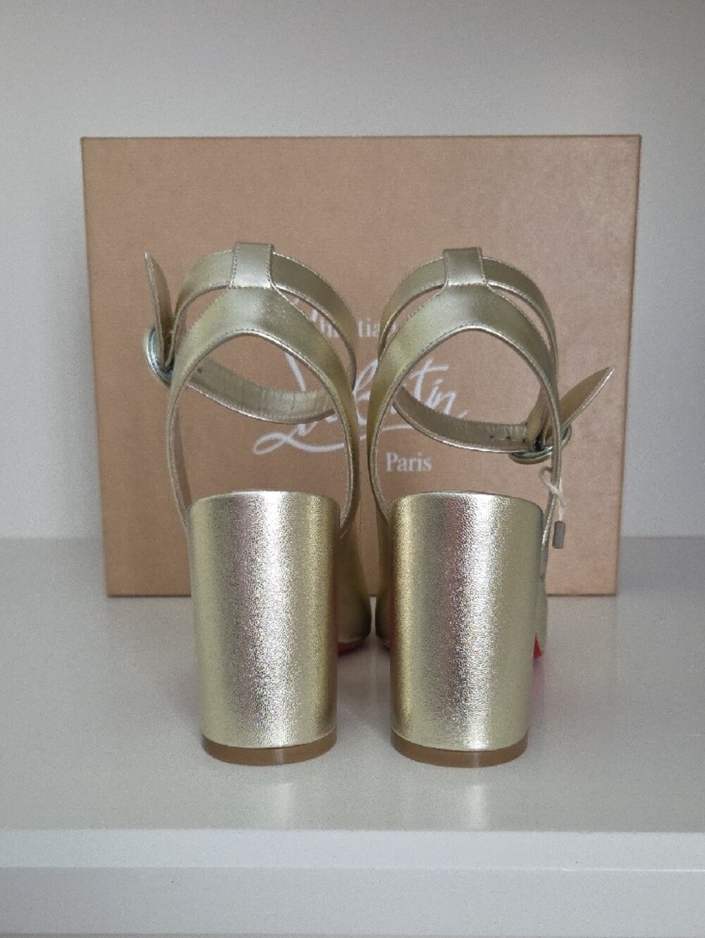 Christian Louboutin Metallic Gold Miss Sab Slingback Pump - Picture 4 of 9